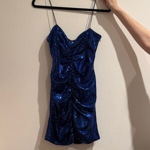 Zara Royal Blue Sequin Mini Dress